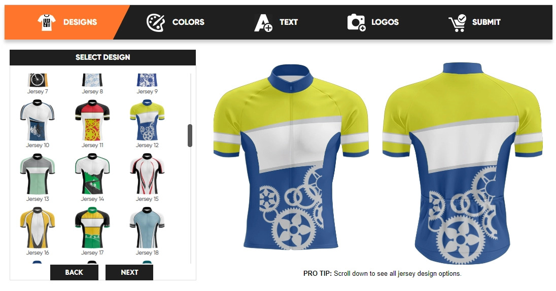 Custom Cycling Jersey Template Free Download